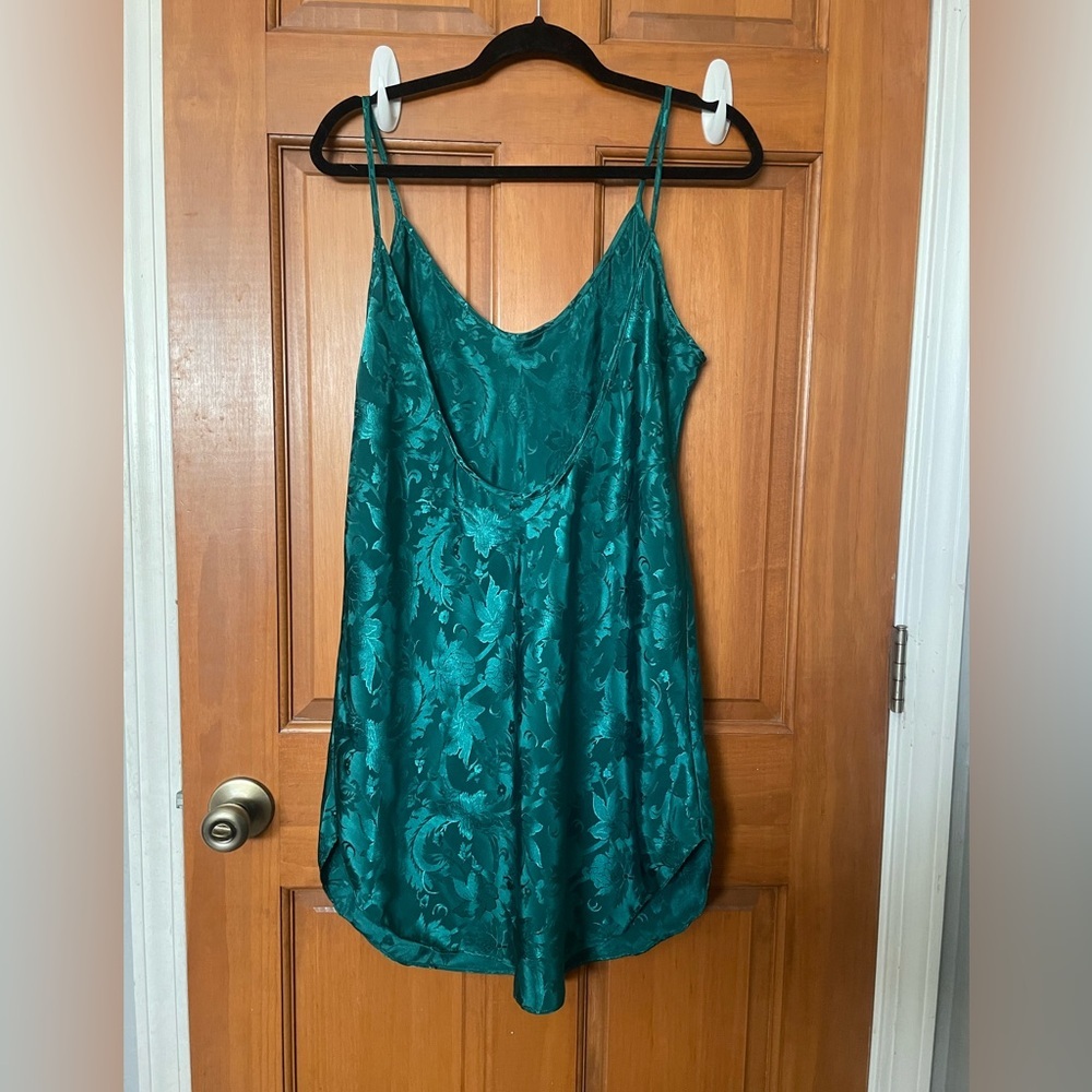 Teal/Green  Floral Lace Chemise - Picture 3 of 5